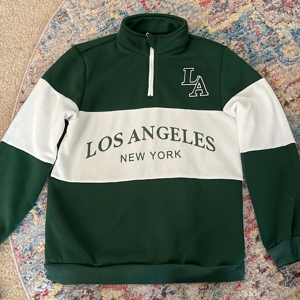 Chest: 18.5”, Length: 24”, Shoulder width: 15”, Sleeve: 21.2”